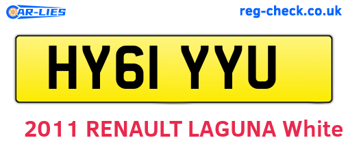 HY61YYU are the vehicle registration plates.