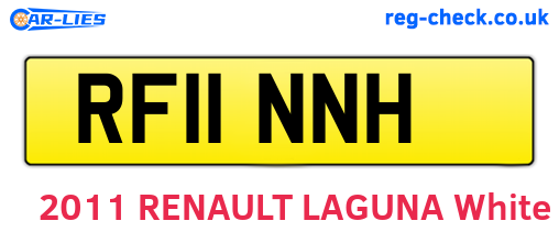 RF11NNH are the vehicle registration plates.