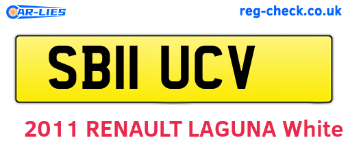 SB11UCV are the vehicle registration plates.