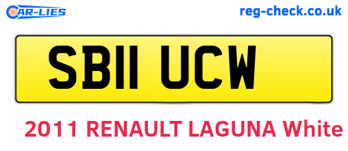 SB11UCW are the vehicle registration plates.