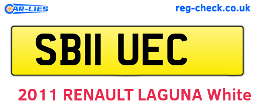 SB11UEC are the vehicle registration plates.
