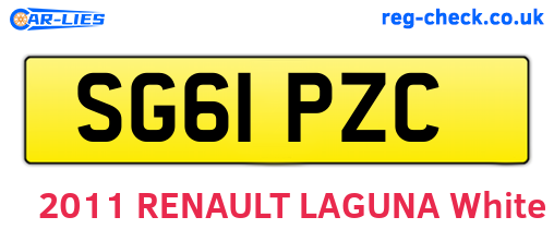 SG61PZC are the vehicle registration plates.