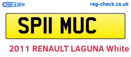 SP11MUC are the vehicle registration plates.