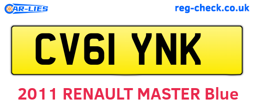CV61YNK are the vehicle registration plates.