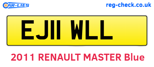 EJ11WLL are the vehicle registration plates.