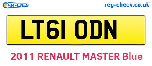 LT61ODN are the vehicle registration plates.