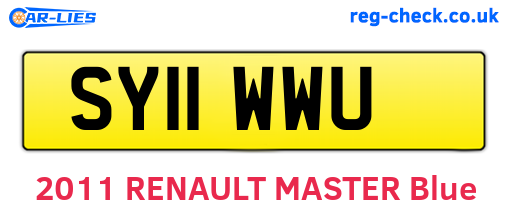 SY11WWU are the vehicle registration plates.