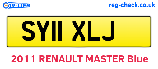 SY11XLJ are the vehicle registration plates.