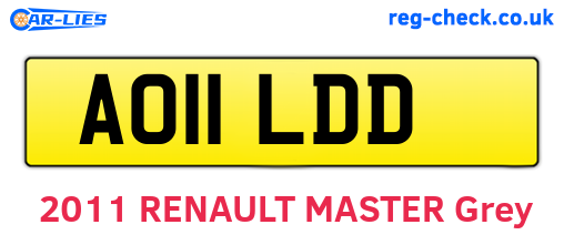 AO11LDD are the vehicle registration plates.