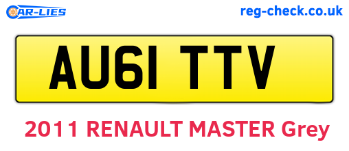 AU61TTV are the vehicle registration plates.