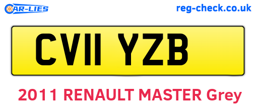 CV11YZB are the vehicle registration plates.