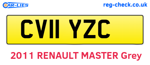 CV11YZC are the vehicle registration plates.