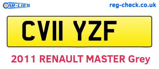CV11YZF are the vehicle registration plates.