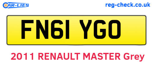 FN61YGO are the vehicle registration plates.