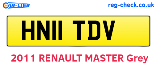 HN11TDV are the vehicle registration plates.