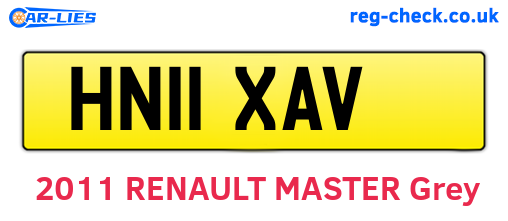HN11XAV are the vehicle registration plates.