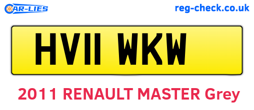 HV11WKW are the vehicle registration plates.