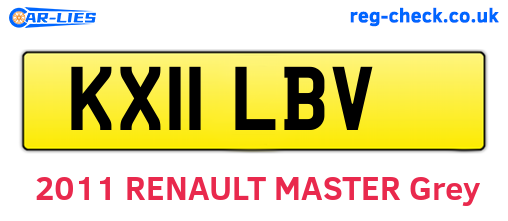 KX11LBV are the vehicle registration plates.