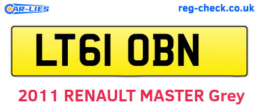 LT61OBN are the vehicle registration plates.