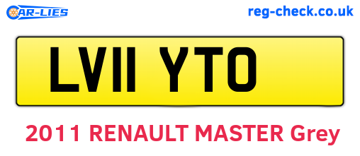 LV11YTO are the vehicle registration plates.