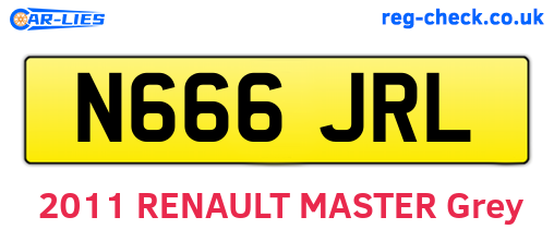 N666JRL are the vehicle registration plates.