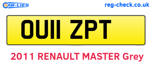 OU11ZPT are the vehicle registration plates.