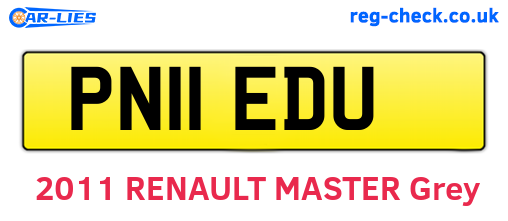 PN11EDU are the vehicle registration plates.