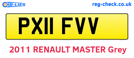 PX11FVV are the vehicle registration plates.