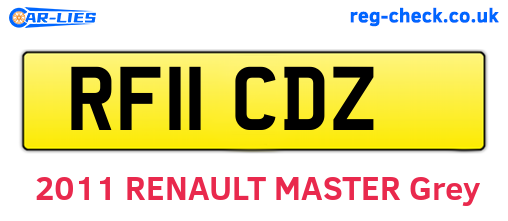 RF11CDZ are the vehicle registration plates.