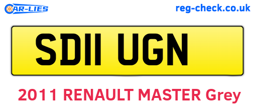 SD11UGN are the vehicle registration plates.