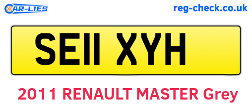 SE11XYH are the vehicle registration plates.
