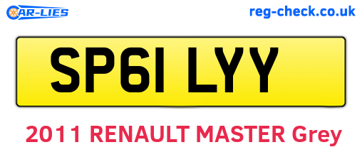 SP61LYY are the vehicle registration plates.