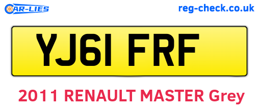 YJ61FRF are the vehicle registration plates.