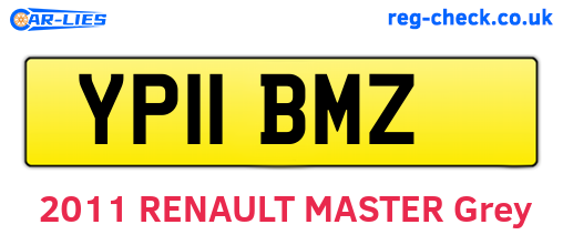 YP11BMZ are the vehicle registration plates.