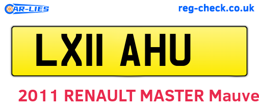 LX11AHU are the vehicle registration plates.