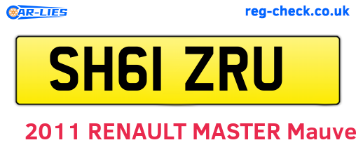 SH61ZRU are the vehicle registration plates.