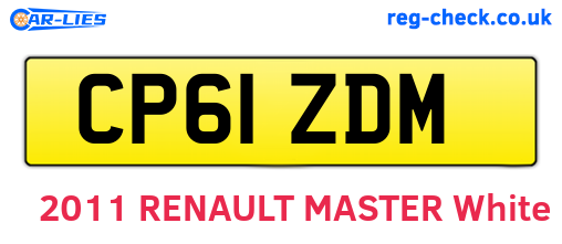CP61ZDM are the vehicle registration plates.