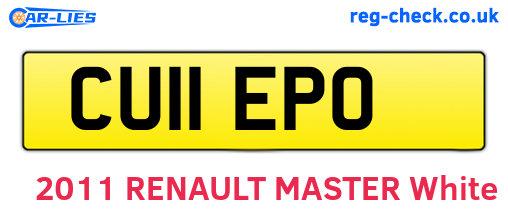 CU11EPO are the vehicle registration plates.