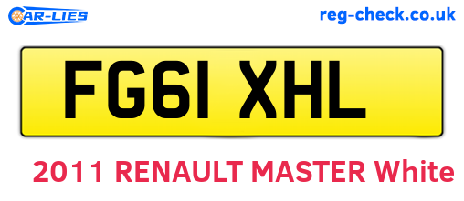 FG61XHL are the vehicle registration plates.