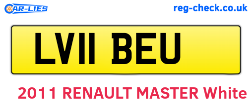 LV11BEU are the vehicle registration plates.