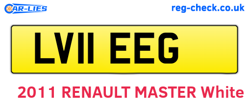 LV11EEG are the vehicle registration plates.