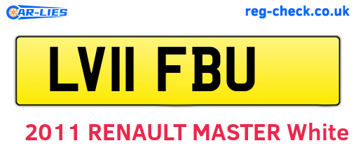 LV11FBU are the vehicle registration plates.