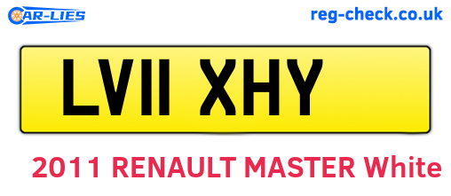 LV11XHY are the vehicle registration plates.