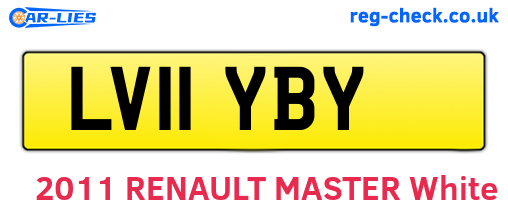 LV11YBY are the vehicle registration plates.