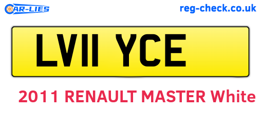LV11YCE are the vehicle registration plates.