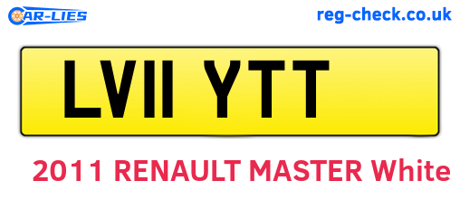 LV11YTT are the vehicle registration plates.