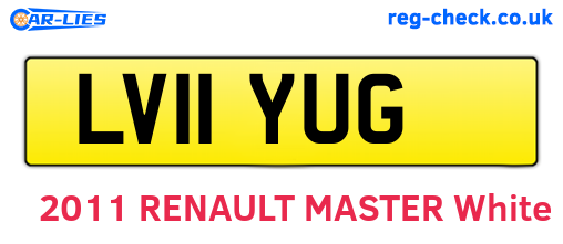 LV11YUG are the vehicle registration plates.