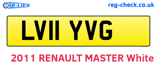 LV11YVG are the vehicle registration plates.
