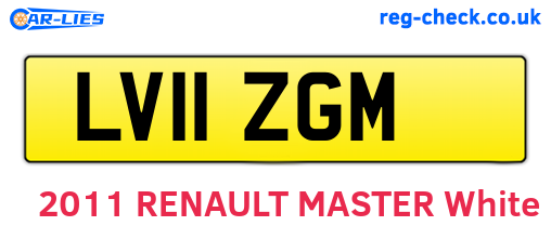 LV11ZGM are the vehicle registration plates.