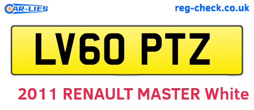 LV60PTZ are the vehicle registration plates.